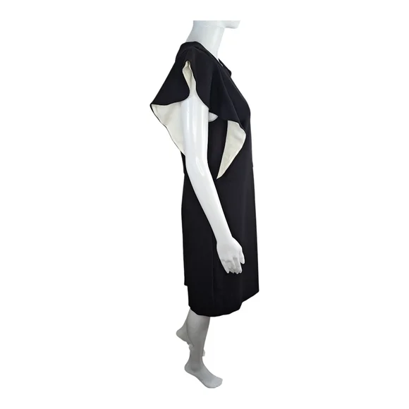 Ann Taylor Black Sheath Formal Knee Length Dress Sz. 8 Women's Regular - Picture 2 of 4